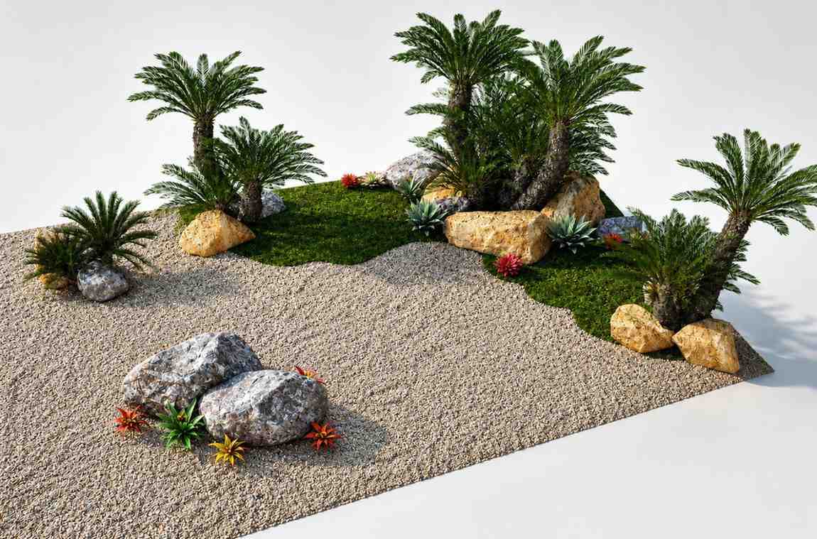 Desain Taman Rumah — Desain 3D taman untuk hunian pribadi.